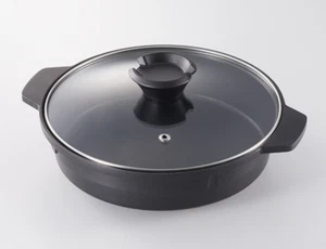 Japanese IWATANI YAKINIKU Steak BBQ Grill pan cooking Nabe plate w/Lid 8.5in - Picture 1 of 3