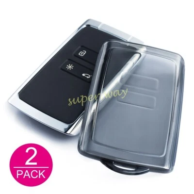 2x Funda Llave Coche Transparente Negra Para Renault Megane Espace Arkana Kiger Foto 1 de 4