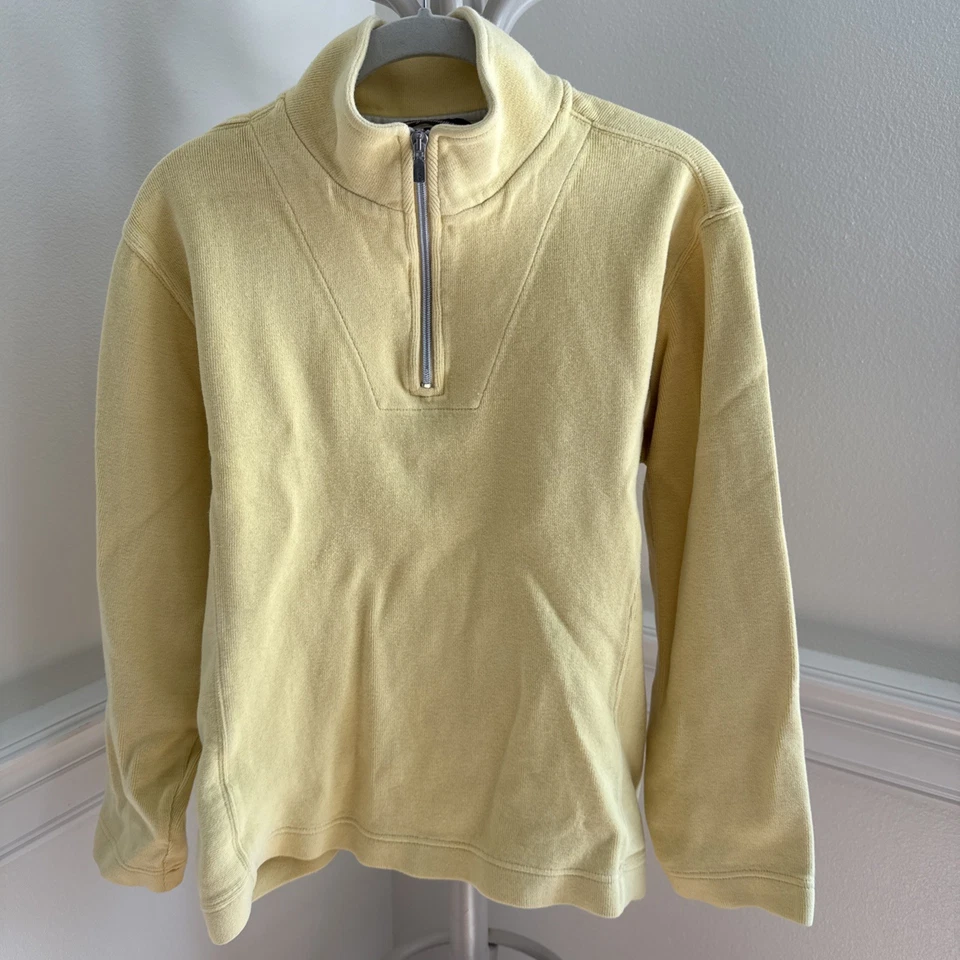 Sudadera para mujer Tommy Bahama amarilla media cremallera M Foto 1 de 4