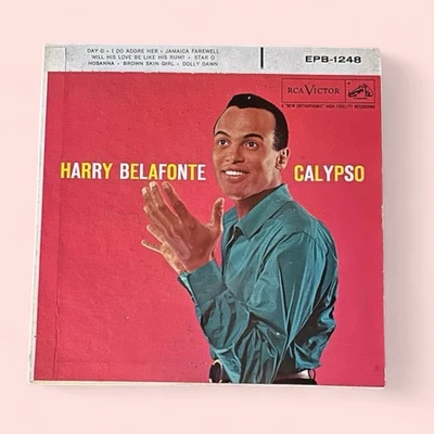 HARRY BELAFONTE Calypso 1956 Double 45 LP NM/VG/EX VTG Caribbean Folk  - Image 1 of 4