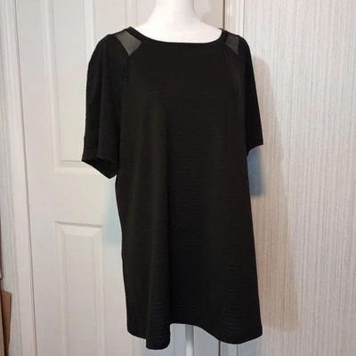 Camiseta deportiva tejida Avia para mujer talla XXL 20 negra malla elástica tejido gofre LNC Foto 1 de 4