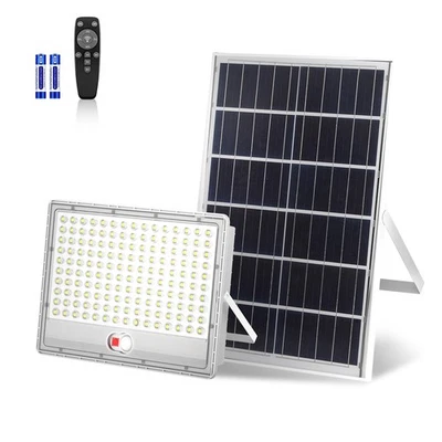 Flutlicht Solarlicht 2000W LED Scheinwerfer Lampe Mit Fernsteuerung Dusk to Dawn - Bild 1 von 4