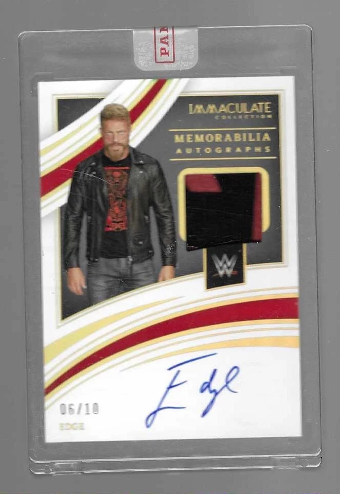 EDGE 2022 PANINI IMMACULATE COLLECTION WWE AUTO PATCH GOLD CARD #MA-EDG  /10 - Image 1 of 1