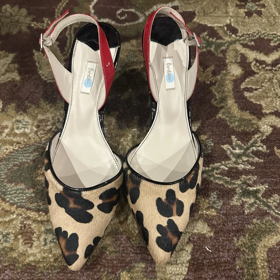 Tacones Boden The Sixties Slingback Leopard Kitten Foto 1 de 3