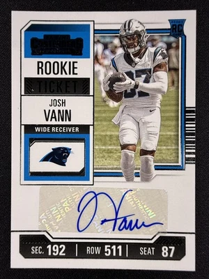 2023 Panini Contenders #167 Josh Vann Rookie Ticket Autograph Auto - Image 1 of 2
