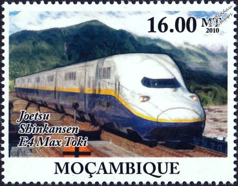 Sello de tren bala de Japón de alta velocidad JOETSU SHINKANSEN E4 MAX TOKI (2010) Foto 1 de 1