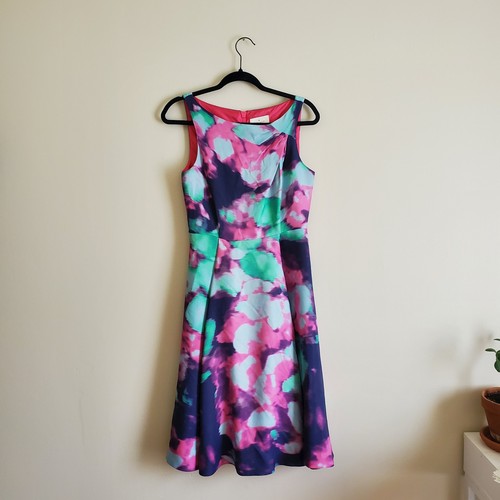 Abito Kate Spade New York Olivia in Jumbo floreale acquerello aderente e svasato taglia 6