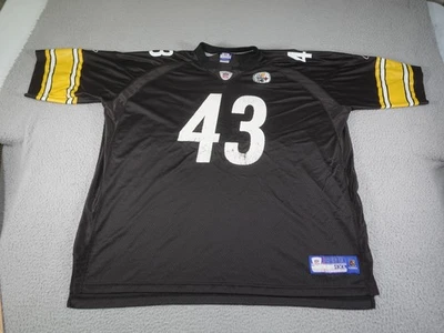 Camiseta deportiva Pittsburgh Steelers Troy Polamalu para hombre 4XL negra NFL fútbol Reebok 43 Foto 1 de 4