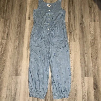 Винтажный Reyn Spooner женщин гавайский джемпер комбинезон синий цветочный на пуговицах  - Изображение 1 из 4