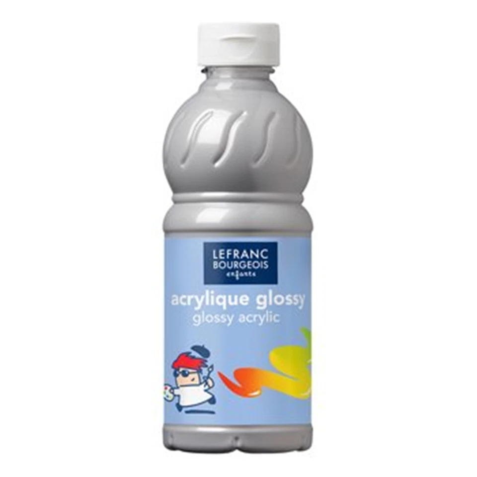 Glossy Acrilico Brillante Flacone Da 500 Ml. - Argento - Immagine 1 di 1