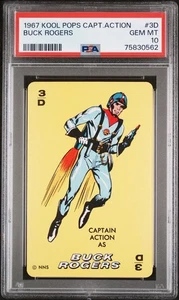 1967 KOOL POPS CAPTION ACTION #3D BUCK ROGERS PSA 10 GEM MINT POP 3 SUPER RARE - Picture 1 of 2