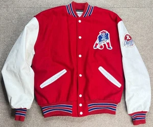 Delong Vtg NFL New England Patriots 1985 American Conference Champ Jacket Size L - Picture 1 of 13