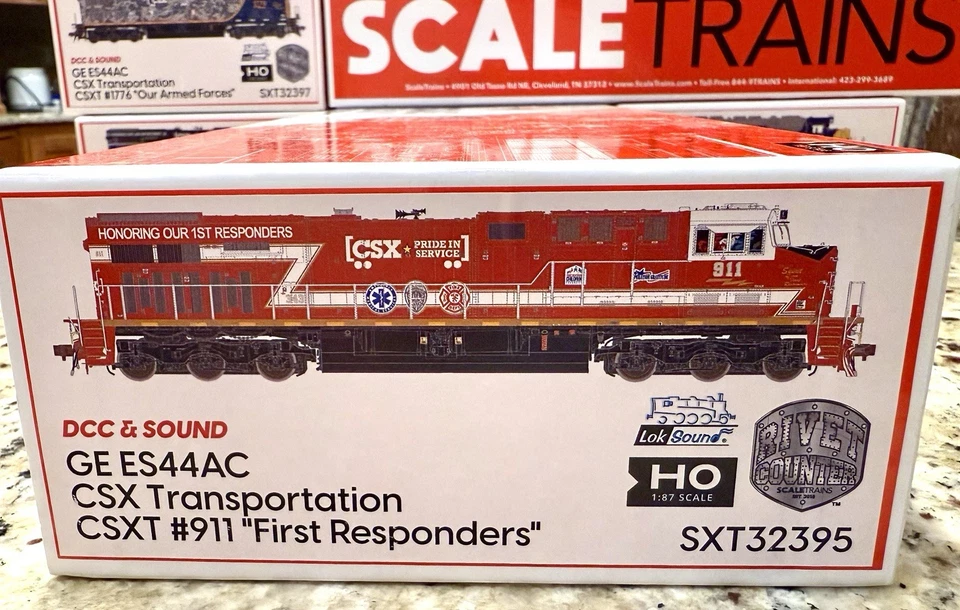 ScaleTrains Rivet Counter HO GE ES44AC CSX First Responders  #911 DCC/Sound/NIB - Image 1 of 3