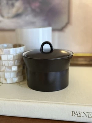 Azúcar negro vintage Mikasa Studio Kraft Stusepia con tapa MCM 7910 Japón Foto 1 de 4