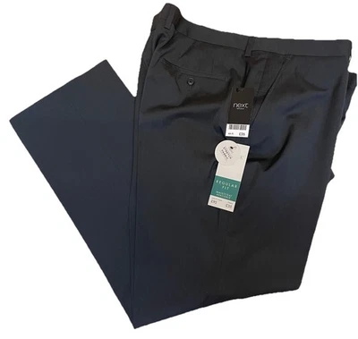 Próximo Traje Formal Inteligente Elástico Gris Muy Oscuro Pantalones Vestido Pantalones Talla W44 L31 Foto 1 de 4