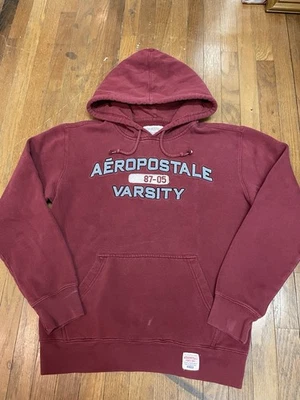 Sudadera con capucha vintage Y2k para mujer Aeropostale Varsity roja talla pequeña escuela preppy Foto 1 de 4