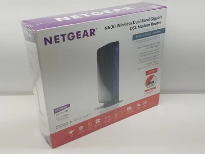 Netgear N600 Wireless Dual Band Gigabit DSL Modem Router DGND3700 - Image 1 of 4