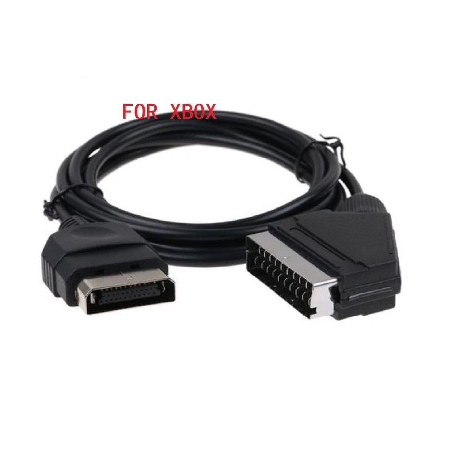 6FT 1.8M RGB AV Scart Cable Lead Stereo Sound Cable For XBOX Original Classic - Image 1 of 4