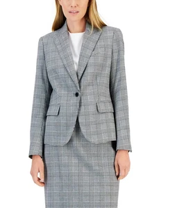 Anne Klein Glen Plaid Skirt Suit Black/White – Size 4 - Picture 1 of 6