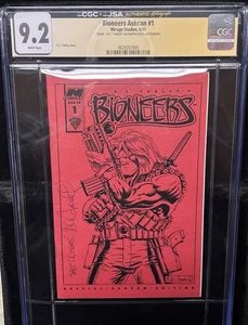 Bioneers Ashcan Red #1 Mirage 1993 firmado por JSA Craig A.C. Farley clasificación CGC 9,2 - Imagen 1 de 6