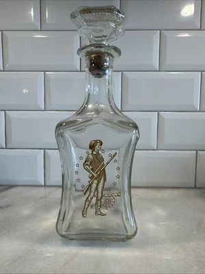 Vtg Old Fitzgerald Liquor Bottle Decanter Minuteman Soldier Empty Excellent!!! - Image 1 of 4