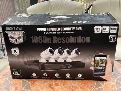 Night Owl 8-Channel 4 Cameras 1080p DVR Security Surveillance System C-841-A10 - Image 1 of 4