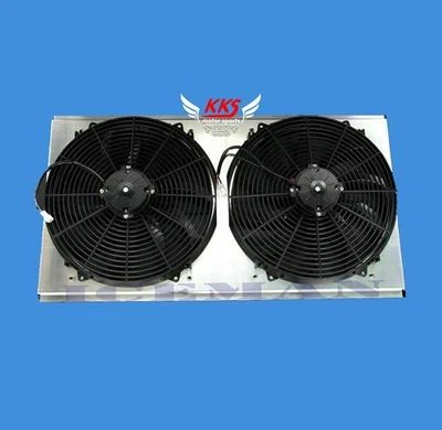 Cubierta de radiador KKS y ventilador de 12" apto para Dodge D250 D350 W250 W350 1989-1993 Ramcharger  Foto 1 de 4