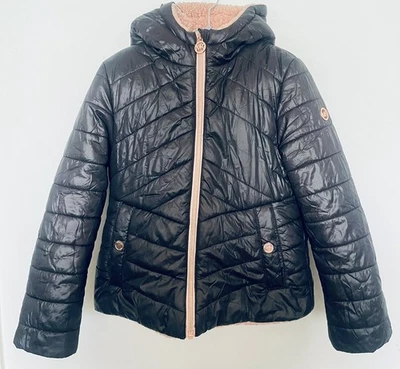 Куртка-пуховик Michael Kors для девочек 7/8 с капюшоном из флиса с подкладкой на молнии - Изображение 1 из 4
