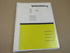 Vibromax AT8 Vibrationsplatte Bedienungsanleitung Ersatzteilliste 2000
