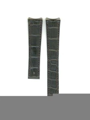 Pulseira de relógio Tag Heuer tamanho médio 18 mm verde escuro crocodilo genuíno FC6134  - Imagem 1 de 2