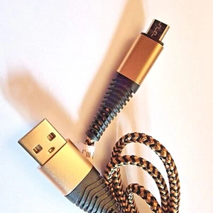 Gold 1m Type-C USB 3.1 Fast Charging Data Cable Nylon Braided USBC - Picture 1 of 3