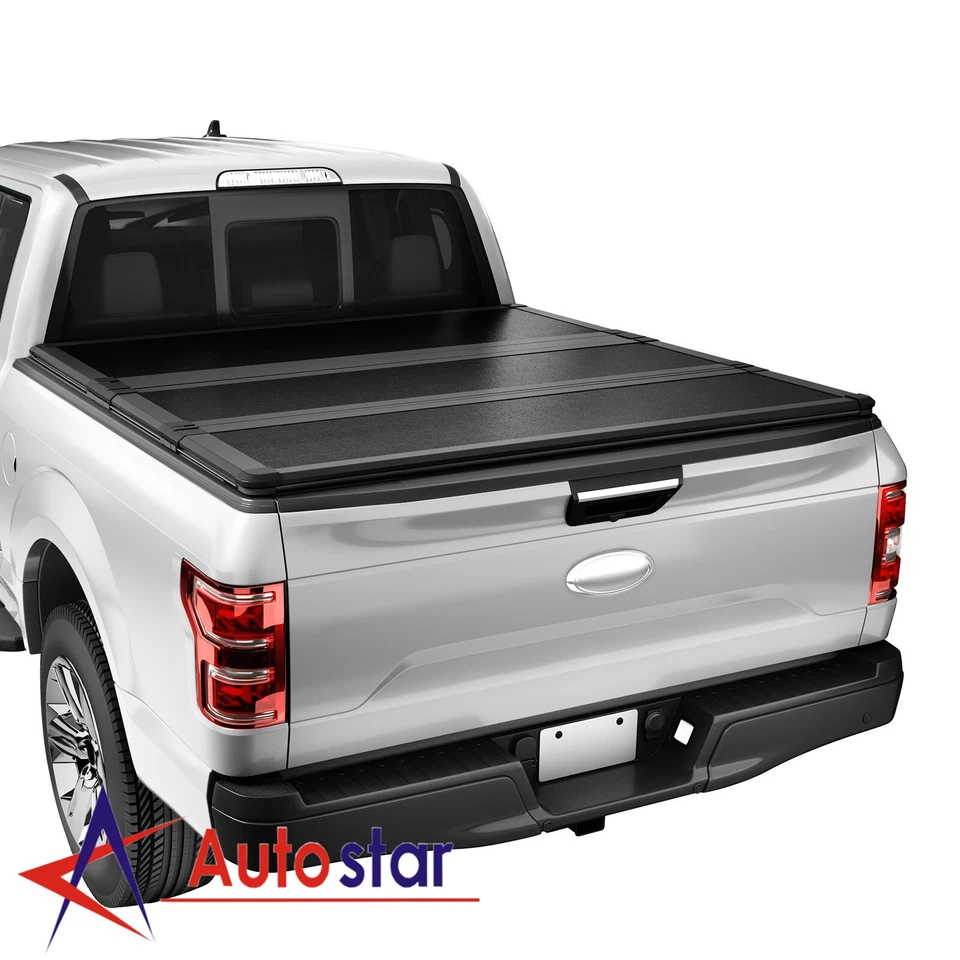 Cubierta Tonneau de plataforma rígida sólida triple plegable para camioneta Ford F-150 2004-2014 5,5 ft Foto 1 de 4