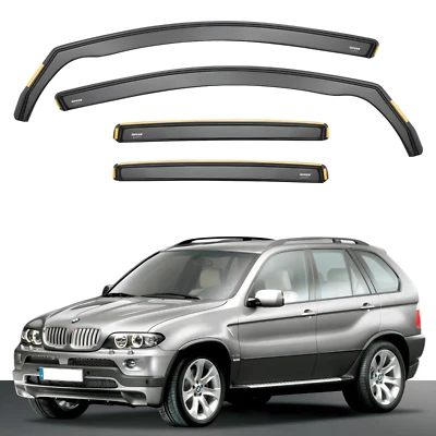 ISPEED Wind Deflectors for BMW X5 E53 2000-2006 5-Door SUV 4pc Set Accessories - Image 1 of 4