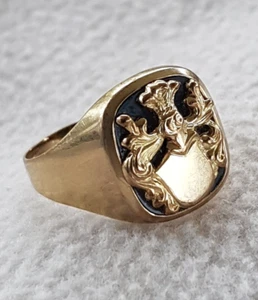 Wappenring * Herrenring * 333er Gold * Siegelring * Wappen * Ring Gr. 63 - Bild 1 von 12