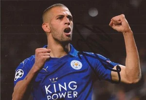 LEICESTER: ISLAM SLIMANI FIRMADA 6x4 FOTO DE ACCIÓN + CERTIFICADO DE AUTENTICIDAD - Imagen 1 de 1