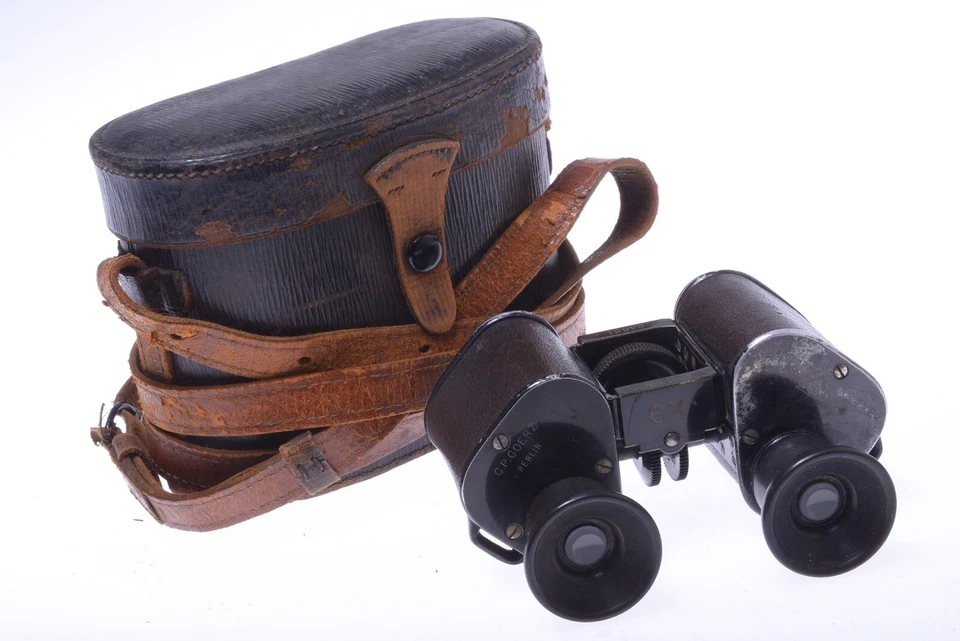 ✅ GOERZ BINOCULARS BINOCLE TRIEDER 6X ANTIQUE 6X20 W/ ORIGINAL CASE - Image 1 of 4