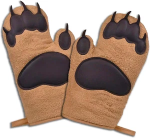Oven Mitts Cute Bear Oven Mitt, Kitchen Gloves with Heat Resistant and Flexibili - Picture 1 of 12