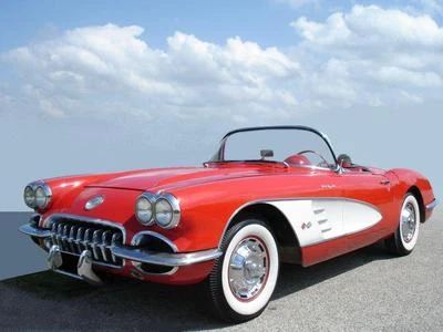 Corvette Chevrolet 55Chevy57StingRay Race Car12Classic18Hot Rod Metal 1 24 Model - Image 1 of 4