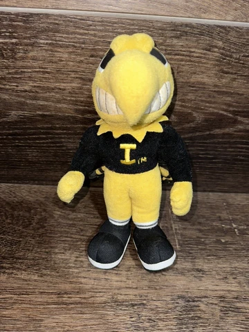 Vintage University of Iowa Hawkeyes Mascot Herky Plush Doll Stuffed 9” Small Cover
