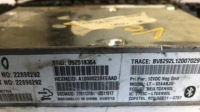 22898292 Chevrolet Camaro 2012 Communication Control Module - Image 1 of 4