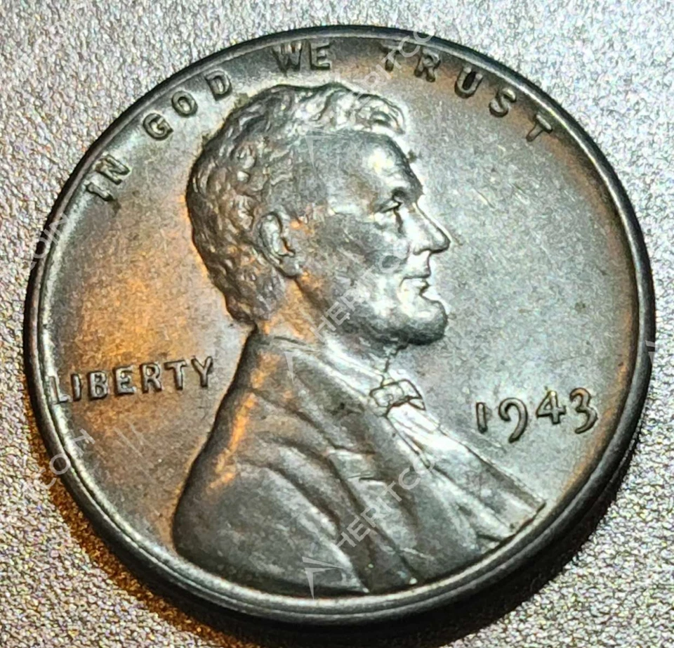 usa 1 cent lincoln wheat penny 1943 - Image 1 of 4