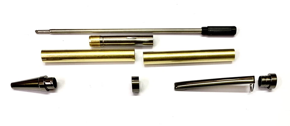 MARKENLOS Slimline, kit de bolígrafo, en Gun Metal, Pen Kits, Pen Blank