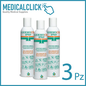 3 Spray Disinfettante Ambienti e Superfici Germocid 400 ml Battericida Virucida
