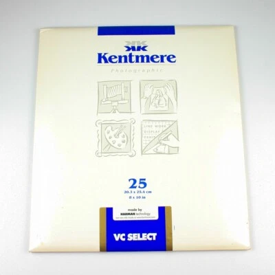 25 Sheet *Expired* 8x10" Kentmere VC Select Glossy RC - B&W Photo Paper