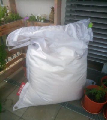 ORIGINAL SItzsack von FATBOY, Weiß, guter Zustand 180x135 - Bild 1 von 4