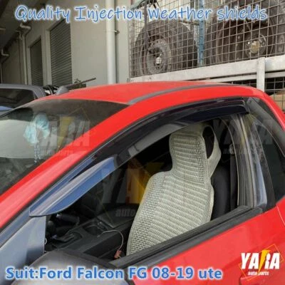 For Ford Falcon FG 08-19 ute Weathershields Weather Shields  Window Visors 2pcs - image 1 of 4