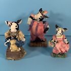 Lot de 3 figurines de vache amoureuse Cowtown Ganz Moo West Daisy Moo Tender