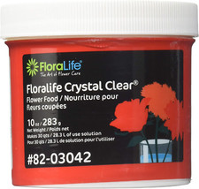 Floralife Crystal Clear Flower Food 300 Powder 10 Ounce Tub- 2 Day Ship