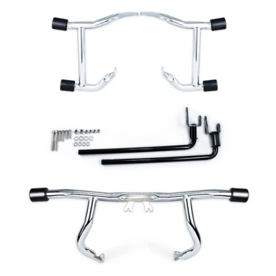 Saddlebags Guards Crash Rails Bars For Harley Touring Road Street Glides 14-25 Foto 1 de 4