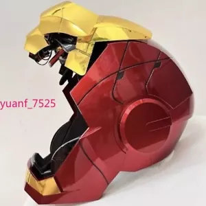 Casco Autoking Iron Man Gold MK5 maschera elettronica attivata vocale aperta e chiusa nuovo - Foto 1 di 23